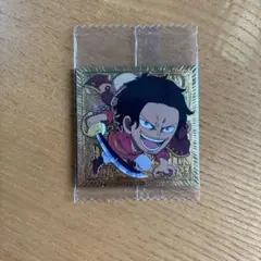 ワンピースウエハースシール　ゴールドパラレル 表 ロジャー　裏ニカ