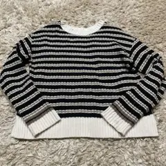 ジーユーのストライプニットセーター Sサイズ