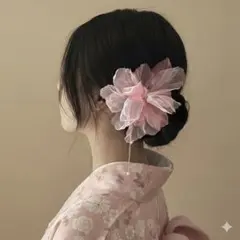 髪飾り 簪　かんざし 花 パール和装 着物 成人式 結婚式 卒業式浴衣