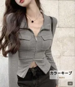 SHEIN ジッパー付きロンティ