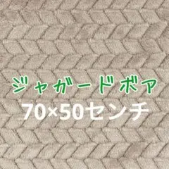 [no.3839]ジャガードボア 70×50 薄ベージュ 生地＊