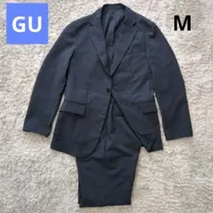 gu ジーユー スーツセットアップ ウォッシャブル 涼しい 洗濯可能 ネイビー