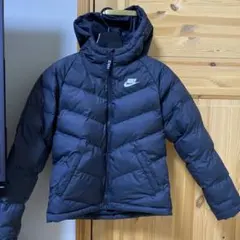 美品Nike フード付きダウンジャケット 黒　M 10〜12歳