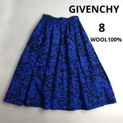 GIVENCHY　Vintage　花柄フレアスカート　ウール100%　日本製　8