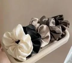 シュシュ【５個セット】サテン　エレガント