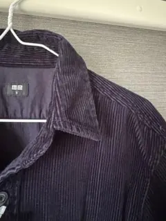 【新品】ユニクロ　コーデュロイ　ワークシャツ　紺色