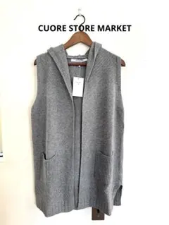 CUORE STORE MARKET フード付き ニットベスト 新品