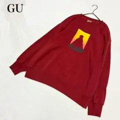 【ジーユー】鬼滅の刃スウェット(L)トレーナー カジュアル カッコいい レッドのサムネイル