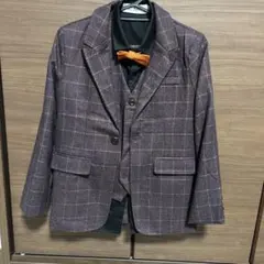 卒業式 フォーマルスーツ チェック柄 5点セット