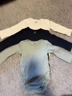 H&M リブ編みロンパース 3色セット➕1枚（3m）