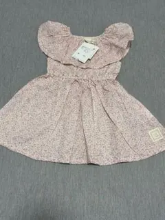 ピンク花柄ワンピース 80