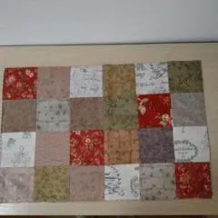 ハンドメイド パッチワーク風 ミニマット