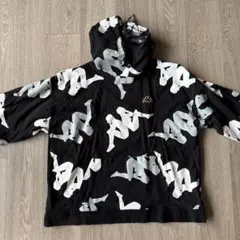 Kappa 5分袖　グラフィックパーカー ブラック