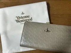 ヴィヴィアン・ウエストウッド　OVAL ORB柄エナメル長財布　がま口