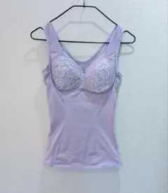 【 as 】シェイプ　レース付き ブラトップ タンクトップ　パット付き　補整下着