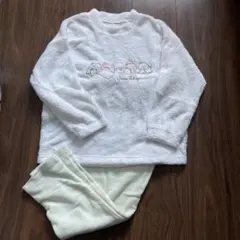 ユニクロ　キッズ　すみっコぐらし　フリースパジャマ　130 白