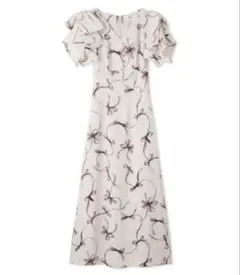 新品未使用 0 SNIDEL Sustainableリボンプリントワンピース