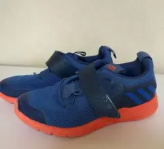 adidas キッズ青オレンジ スニーカー