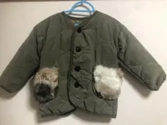 おしゃれ　アウター オリーブ色キルティングジャケット　ブリーズ