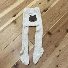 babyGAP ベビータイツ 12-24m ベージュ クマ柄