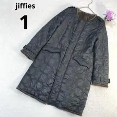 【jiffies HOLONIC'S】ノーカラーキルティングコート 　ボア　S