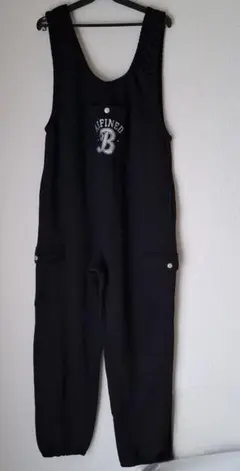 ブラックサロペット　部屋着　フリース