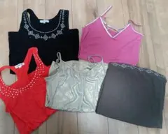 キャミソール　Mサイズ　5点セット　夏　キャミ　トップス　レディース