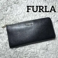 FURLA フルラ 長財布 L字ファスナー レザー ブラック