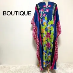BOUTIQUE マルチカラー 花柄 フレアワンピース