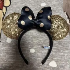 ミニーマウス風カチューシャ ゴールド