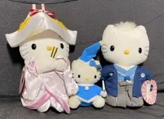 ハローキティ 和装ウェディング ぬいぐるみ 3点セットのサムネイル
