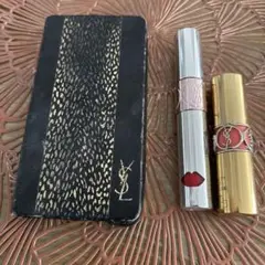 口紅２本　、パレットアイシャドウ〜チーク