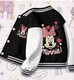 ミニーマウス 裏起毛ジャケット 黒　128〜140cm