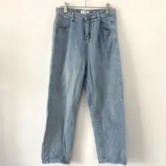 ANDJ ワイド　ストレートデニム ライトブルー　綿100％のサムネイル
