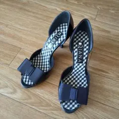 ダイアナ パンプス ミュール 黒