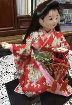 作家物/市松人形/公司作/日本製/高さ約45cm/紙元箱/栞/特選本頭13号