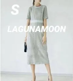 【美品】LAGUNAMOON ラグナムーン LADYジオメトリックレースドレス
