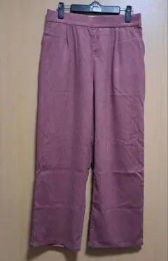 コーデュロイ ワイドパンツ パープル