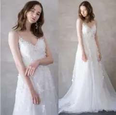 ドレスプロダクション　フラワーレース チュール キャミソールドレスW241