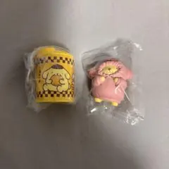 【送料込】サンリオ　パーカーフィギュア　コインシリンダー　ポムポムプリン　セット