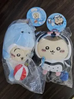 ちいかわ水族館　イルカなうさぎ　フンボルトペンギンなくりまんじゅうマスコット2種