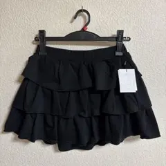 フリルデザイン ブラックミニスカート Fサイズ