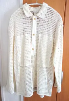 新品 CLANE メッシュシャツ アイボリー サイズ2のサムネイル