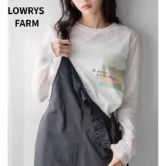 完売品 ローリーズファーム ★ 長袖Tシャツ シアーグラフィックトップス フリーのサムネイル