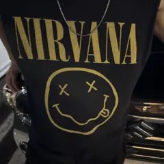NIRVANA ノースリーブ Tシャツ ブラック