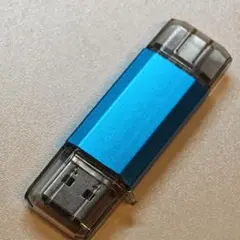 USBメモリ Type C 64GB USBフラッシュドライブ 2in1 ブルー
