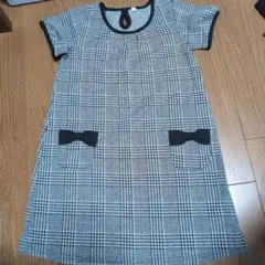チェック柄 半袖ワンピース 140