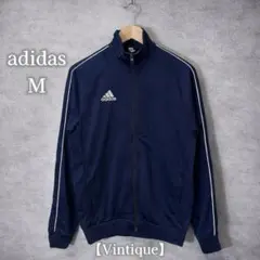 adidas トラックジャケット ジャージ 刺繍ロゴ ネイビー 古着