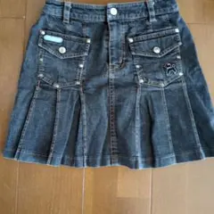 pim ponette ダークデニム プリーツスカート Sのサムネイル