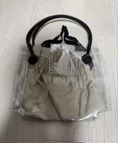 FOXEY クリアトートバッグ 巾着付き
